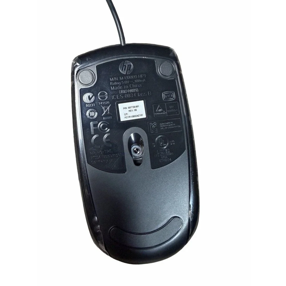Hp Mouse P/N : 697738 001 USB Wired OPTICAL Mouse, new Without Box